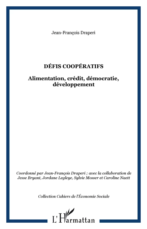 Défis coopératifs - Jean-François Draperi - Editions L'Harmattan