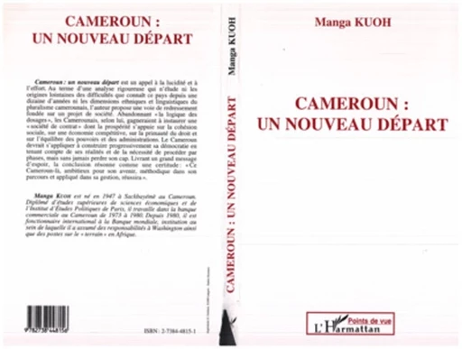 Cameroun : un nouveau départ - Manga Kuoh - Editions L'Harmattan