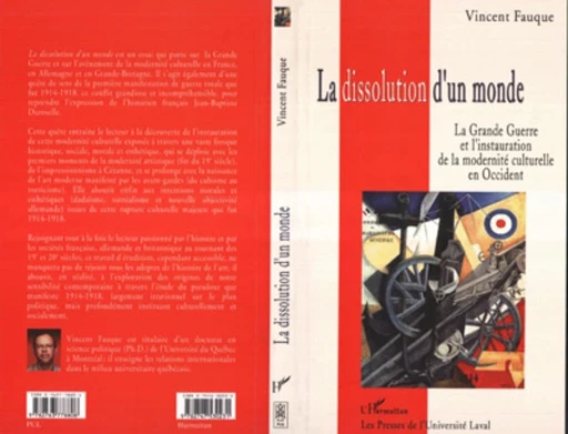 LA DISSOLUTION D'UN MONDE - Vincent Fauque - Editions L'Harmattan