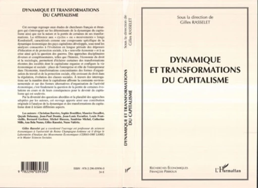 Dynamique et transformations du capitalisme -  - Editions L'Harmattan