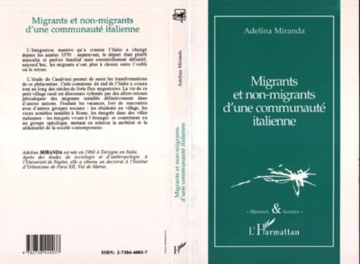 Migrants et non-migrants d'une communauté italienne -  - Editions L'Harmattan