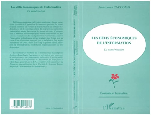 Les défis économiques de l'information - Jean-Louis Caccomo - Editions L'Harmattan