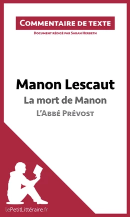 Manon Lescaut de l'Abbé Prévost - La mort de Manon