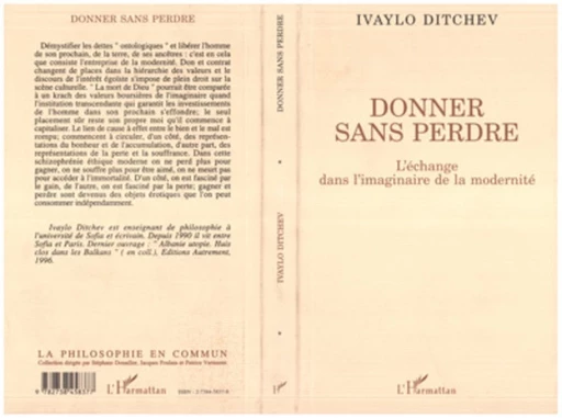 Donner sans perdre - Ivaylo Ditchev - Editions L'Harmattan