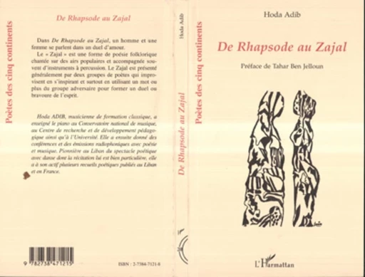 DE RHAPSODE AU ZAJAL - Hoda Adib - Editions L'Harmattan