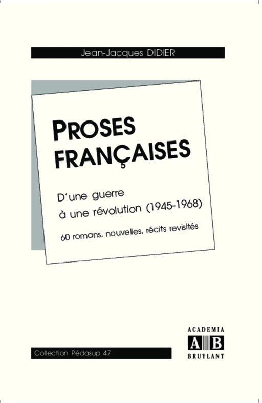 Proses françaises - Jean-Jacques Didier - Academia