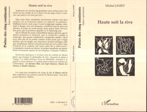 Haute soit la rive - Michel Jamet - Editions L'Harmattan