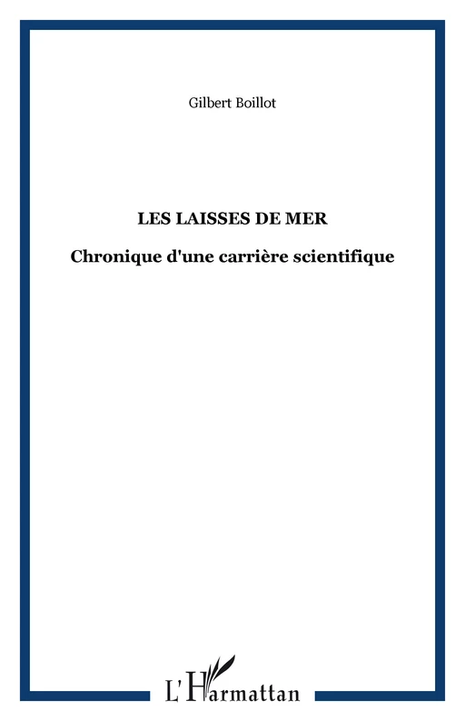 Les laisses de mer - Gilbert Boillot - Editions L'Harmattan