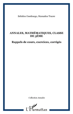 Annales, mathématiques, classe de 3ème