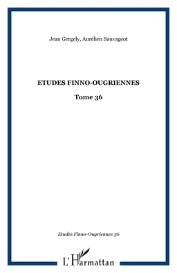 Etudes finno-ougriennes