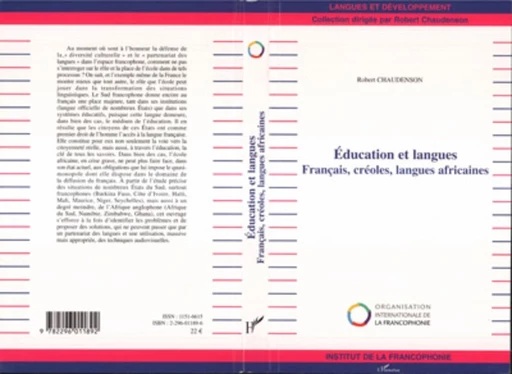 Education et langues - Robert Chaudenson - Editions L'Harmattan