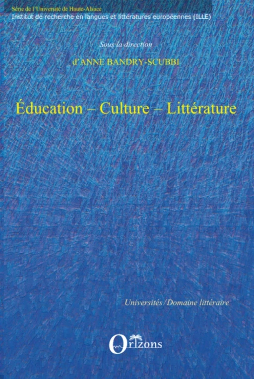 EDUCATION - CULTURE - LITTERATURE -  Bandry Scubbi Anne - Editions L'Harmattan