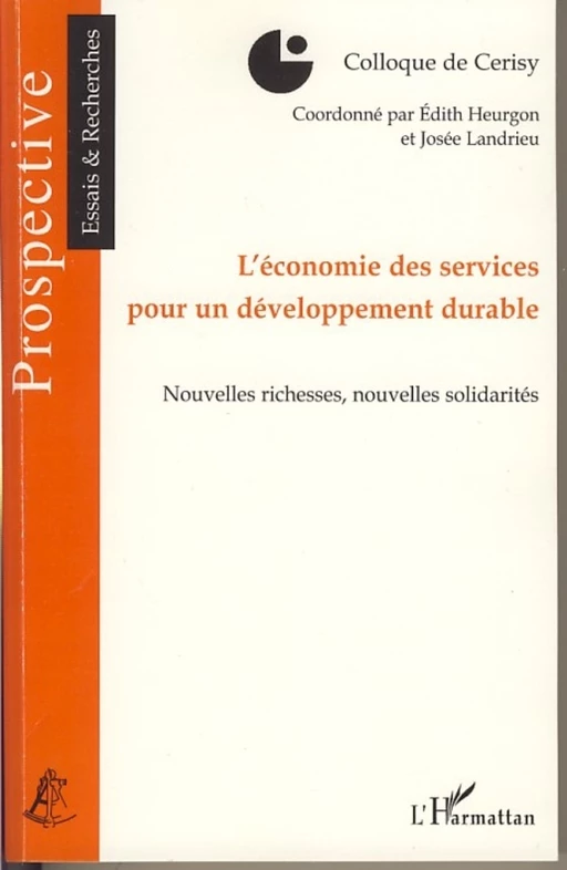 L'économie des services pour un développement durable -  - Editions L'Harmattan