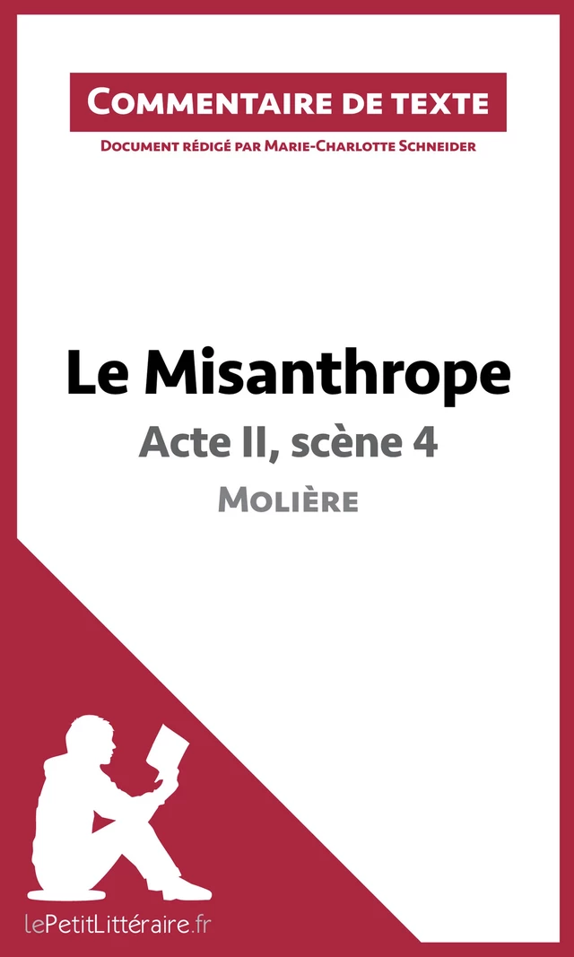 Le Misanthrope - Acte II, scène 4 - Molière (Commentaire de texte) -  lePetitLitteraire, Marie-Charlotte Schneider - lePetitLitteraire.fr