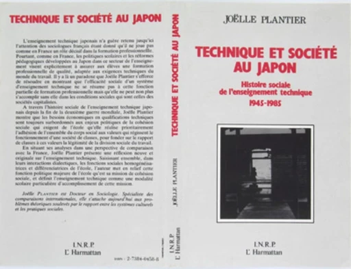 Technique et société au Japon - Joëlle Plantier - Editions L'Harmattan