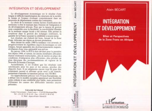 Intégration et développement - Alain Becart - Editions L'Harmattan