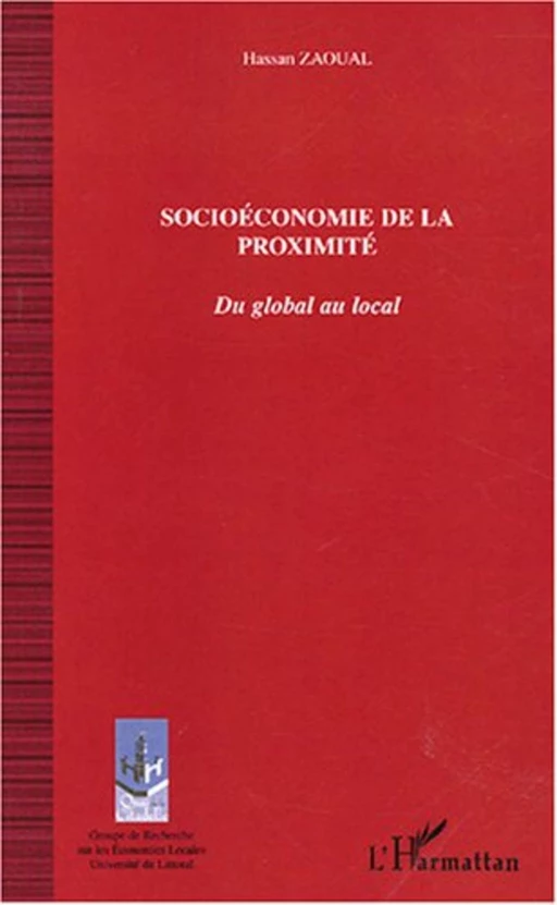 Socioéconomie de la proximité - Hassan Zaoual - Editions L'Harmattan