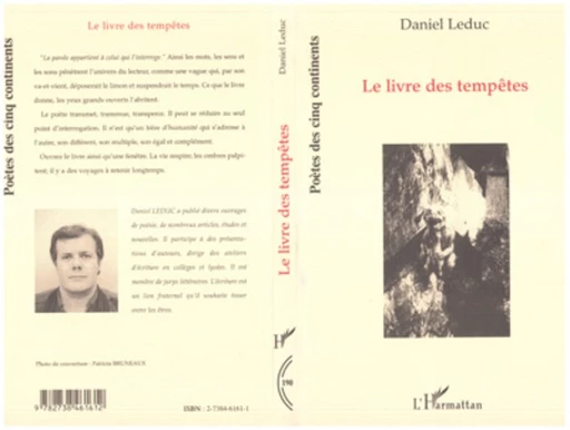 Le Livre des Tempêtes - Daniel Leduc - Editions L'Harmattan