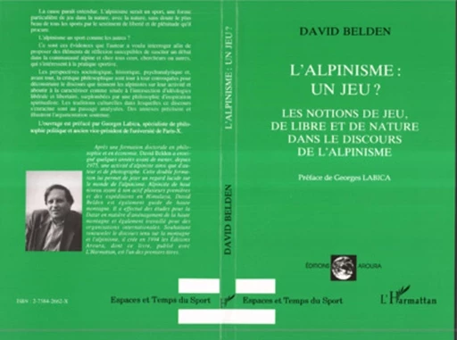 L'alpinisme : un jeu ? - David Belden - Editions L'Harmattan