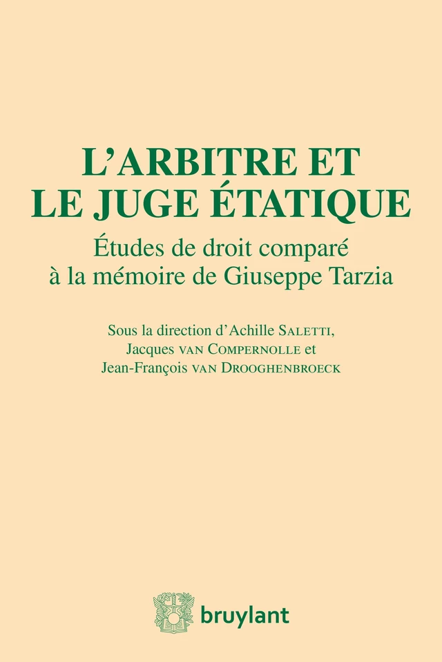 L'arbitre et le juge étatique -  - Bruylant