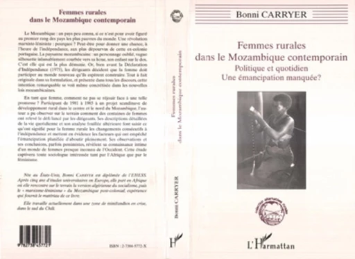 Femmes Rurales dans le Mozambique Contemporain - Bonni Carryer - Editions L'Harmattan