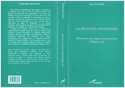 La Religion Spontanée - Henri Maurier - Editions L'Harmattan