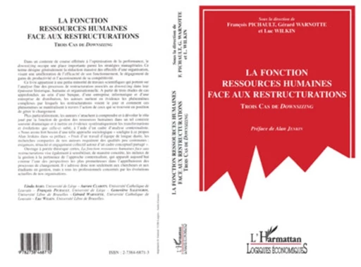 La fonction ressources humaines face aux restructurations -  - Editions L'Harmattan