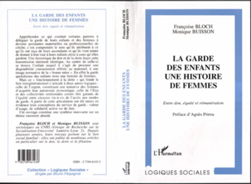 La Garde des Enfants : une Histoire de Femmes - Monique Buisson, Françoise Bloch - Editions L'Harmattan