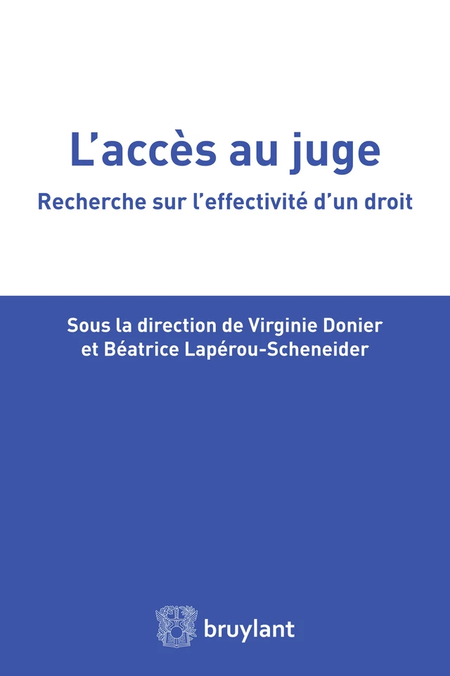 L'accès au juge -  - Bruylant