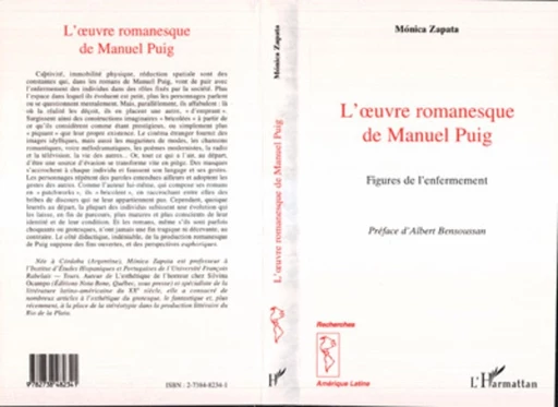 L'UVRE ROMANESQUE DE MANUEL PUIG - Mónica Zapata - Editions L'Harmattan