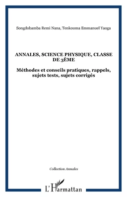 Annales, science physique, classe de 3ème