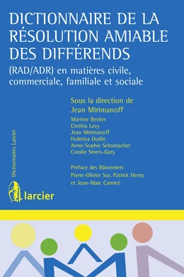 Dictionnaire de la résolution amiable des différends