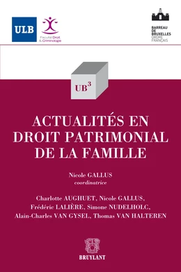 Actualités en droit patrimonial de la famille