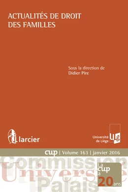 Actualités de droit des familles