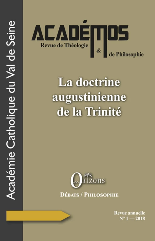 La doctrine augustinienne de la Trinité -  - Editions L'Harmattan