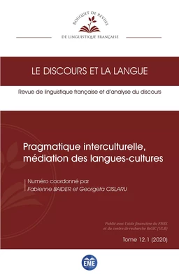 Pragmatique interculturelle, médiation des langues-cultures