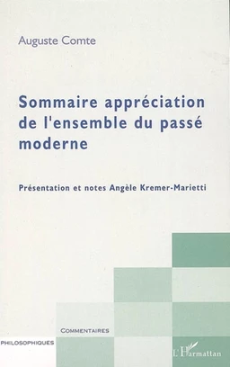 Sommaire appréciation de l'ensemble du passé moderne