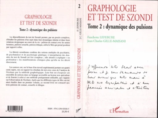 Graphologie et test de Szondi - Jean-Charles Gille, Fanchette Lefebure - Editions L'Harmattan