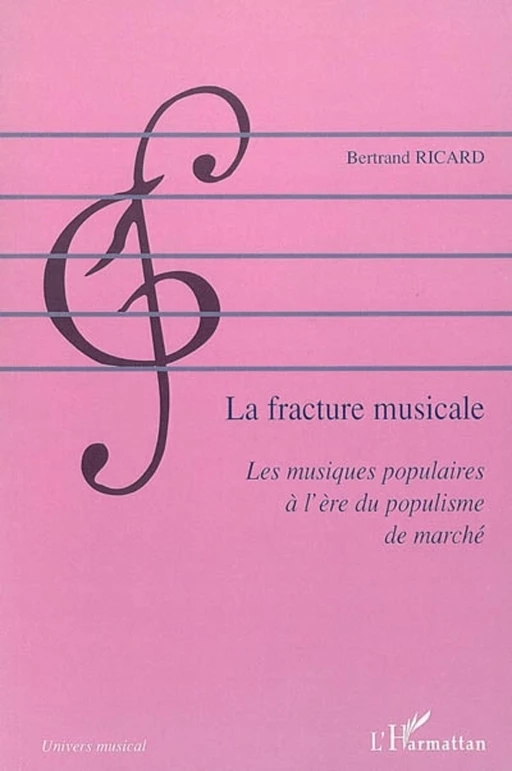 La fracture musicale - Bertrand Ricard - Editions L'Harmattan