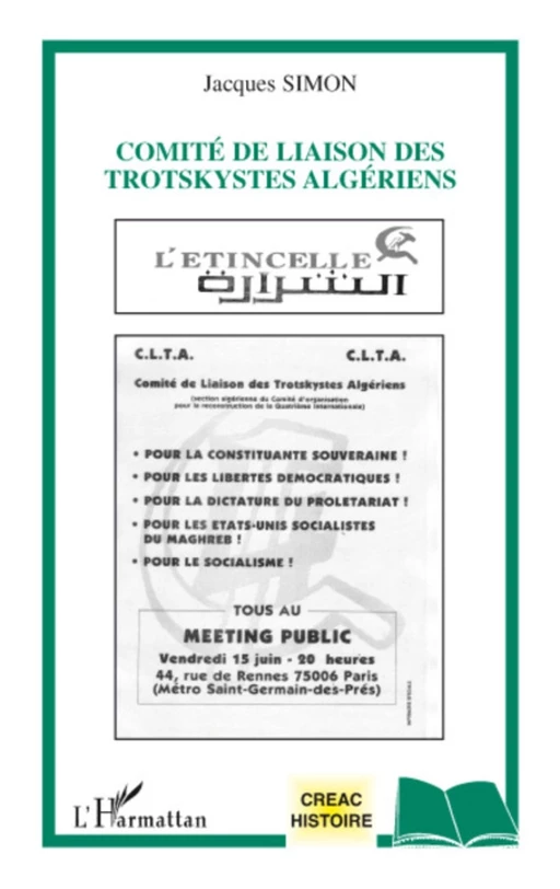 Comité de liaison des trotskystes algériens - Jacques Simon - Editions L'Harmattan