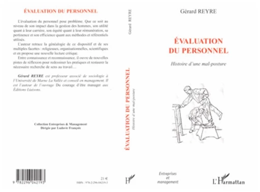 Evaluation du personnel - Gérard Reyre - Editions L'Harmattan