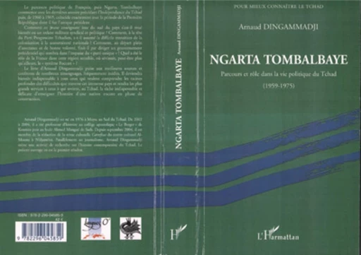 Ngarta Tombalbaye - Arnaud Dingammadji - Editions L'Harmattan