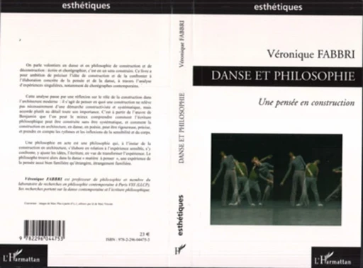 Danse et philosophie - Véronique Fabbri - Editions L'Harmattan