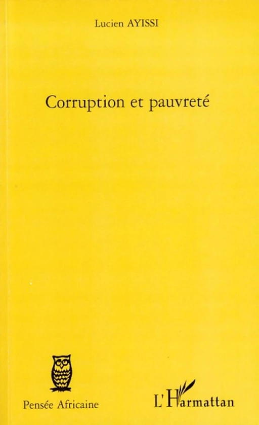 Corruption et pauvreté - Lucien Ayissi - Editions L'Harmattan