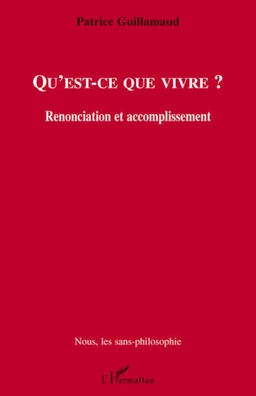 Qu'est-ce que vivre ?