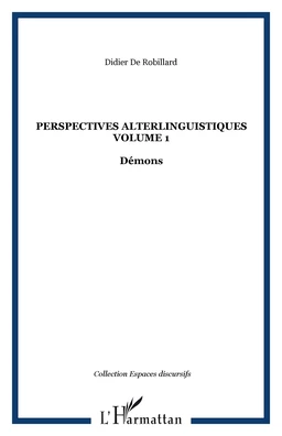 Perspectives alterlinguistiques Volume 1