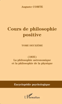 Cours de philosophie positive