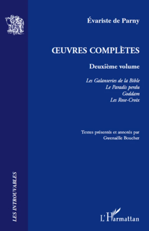 Oeuvres complètes - Evariste De Parny - Editions L'Harmattan