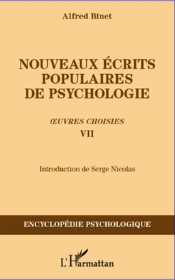 Nouveaux écrits populaires de psychologie