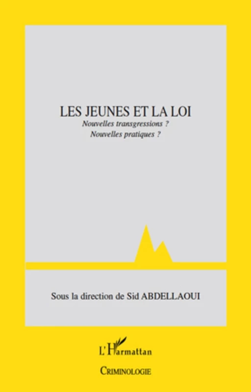 Les jeunes et la loi - Sid Abdellaoui - Editions L'Harmattan